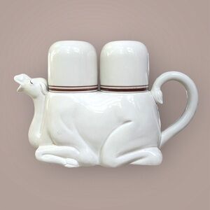 RARE Vintage 1978 Fitz And Floyd Camel Teapot With Two Humpback Cups and Lid